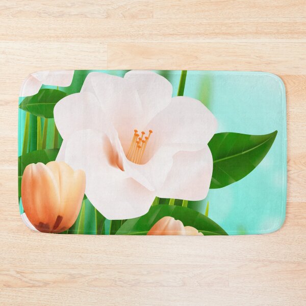 Item preview, White Orange Flowers Art  designed and sold by Tshirtstory.