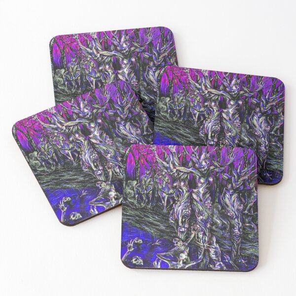 Item preview, The Seventh Circle - Blue - Dante's Inferno - Dark Psychedelic Art Print designed and sold by SubQtaneousArt.