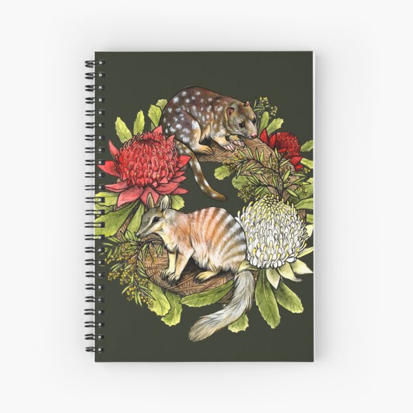 Australian Christmas Wreath Spiral Notebook