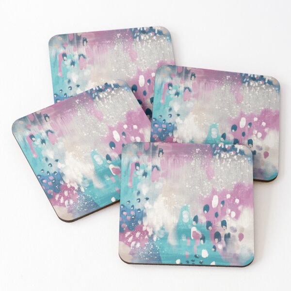 Item preview, Pink blue abstract painting  designed and sold by vianahline.