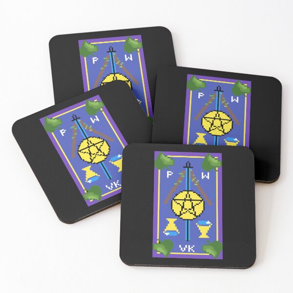 Item preview, Wait, is this pixel art tarot? Black - Back Card (Design for T-shirt, stickers and other accessories) designed and sold by Pixel Waite.