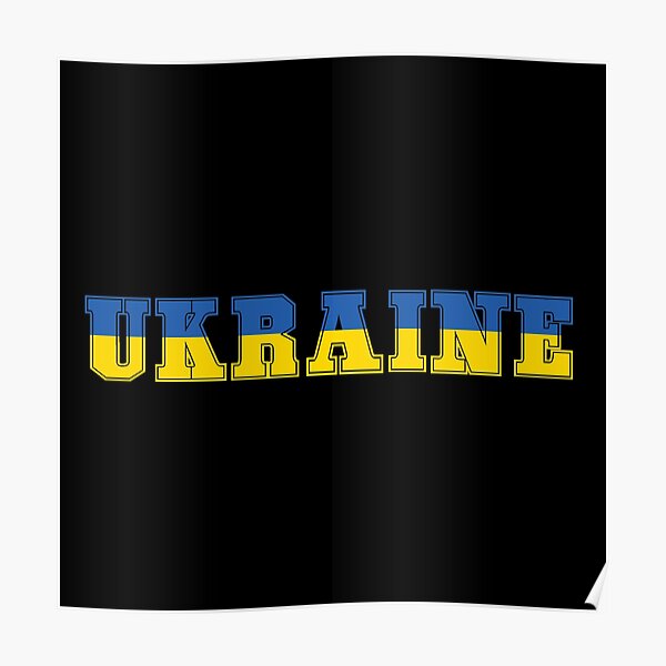 ukraine-word-text-flag-poster-by-linkbekka-redbubble