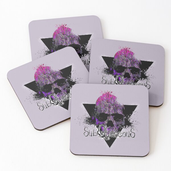 Item preview, Skull and Ink - Purple - SubQtaneous - Grunge/Metal/Goth/Alternative T-shirt/Print designed and sold by SubQtaneousArt.