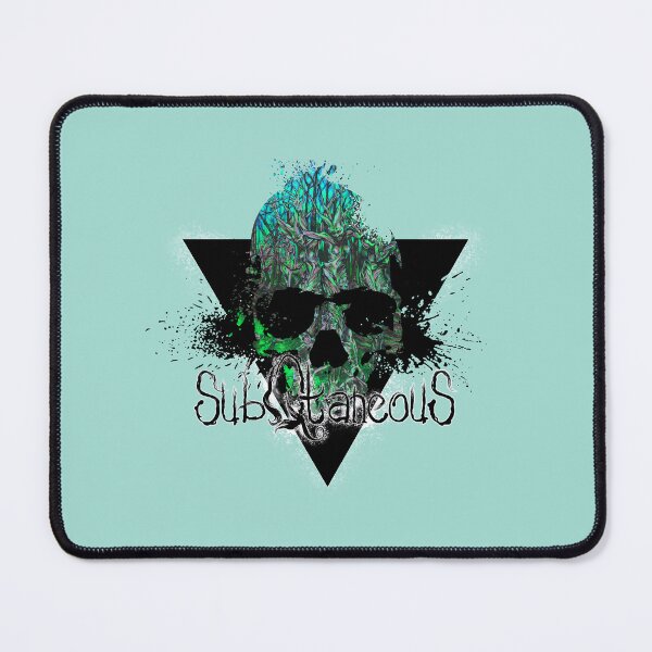 Item preview, Skull and Ink - Green - SubQtaneous - Grunge/Metal/Goth/Alternative T-shirt/Print designed and sold by SubQtaneousArt.