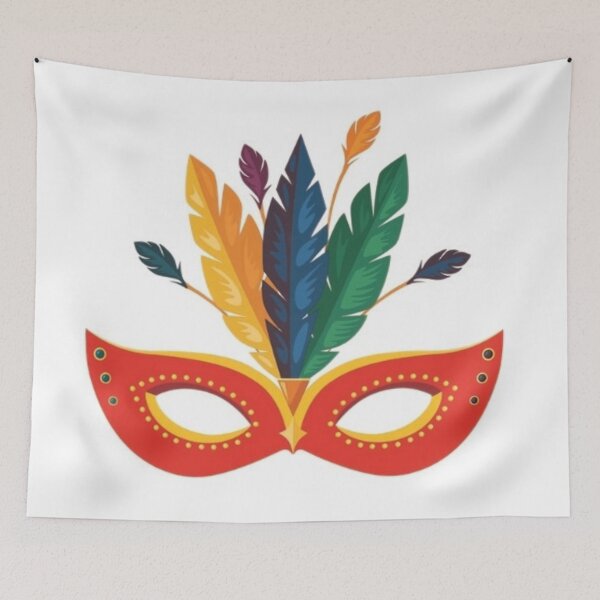 Item preview, Mardi Gras mask with feathers designed and sold by Cyber-Spider.