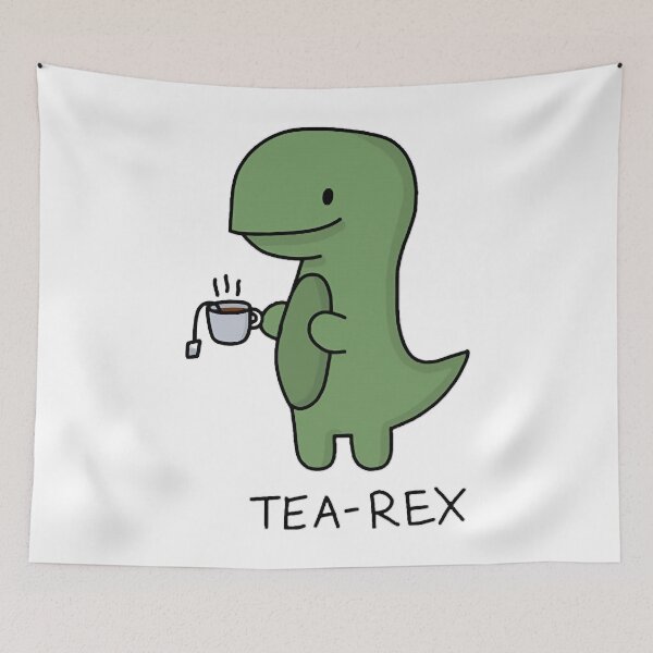 Item preview, Tea-Rex (Green) Pullover Hoodie designed and sold by KeishaLouis.