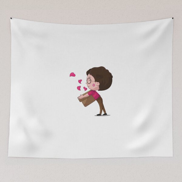 Item preview, Boy Collecting Hearts Vector Design designed and sold by Cre8iveSkill.