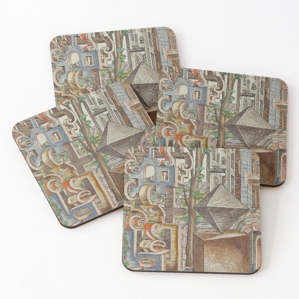 Item preview, Antique Geometric Landscape  designed and sold by jadeandjester.