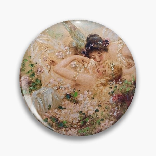 Item preview, Two Fairies Embracing in a Landscape with a Swan  Hans Zatzka Poster designed and sold by sisillewis.