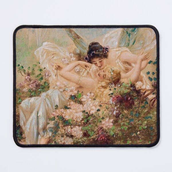 Item preview, Two Fairies Embracing in a Landscape with a Swan  Hans Zatzka Poster designed and sold by sisillewis.