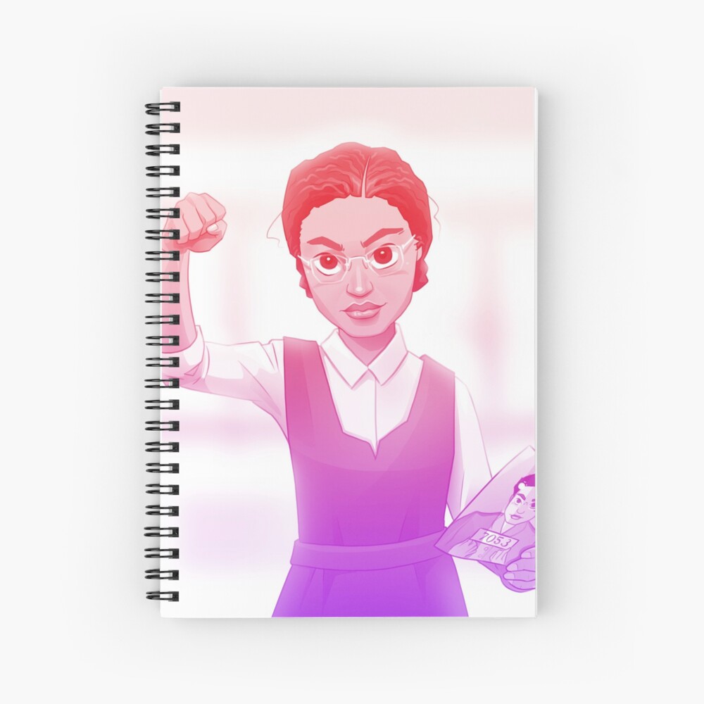 Rosa Parks Transparent Background Spiral Notebook By Bipartisanb Redbubble