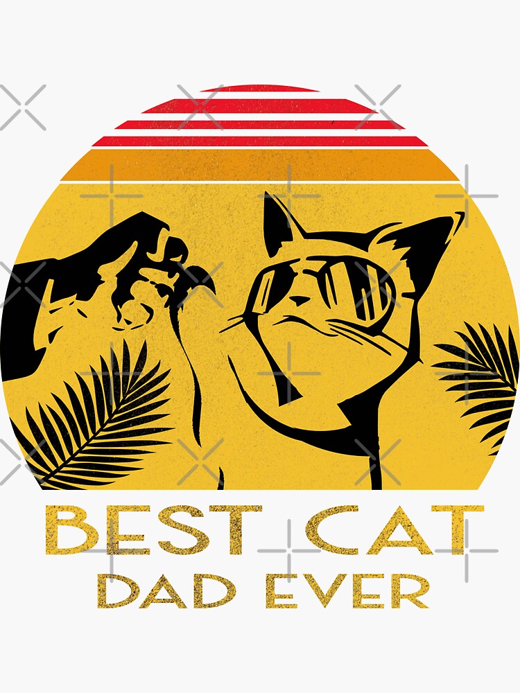 Best Cat Dad Ever Cat Daddy Sticker For Sale By Aidaros Redbubble 6380