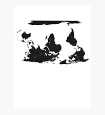 Upside down world map - Think Different Photographic Print