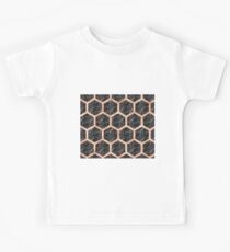 Black campari marble & copper honeycomb Kids Tee