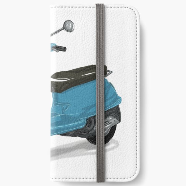 Blaue Vespa iPhone Flip-Case