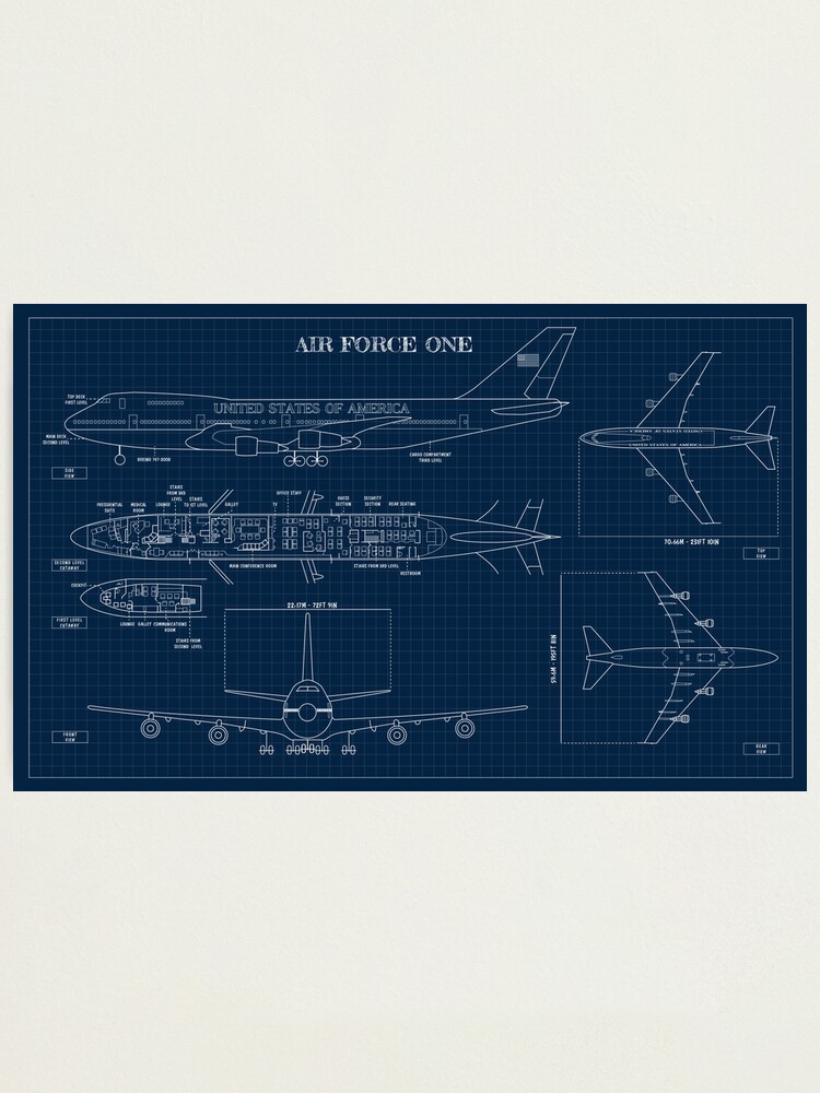 Air Force One Navy Color Photographic Print for Sale by BGALAXY Redbubble