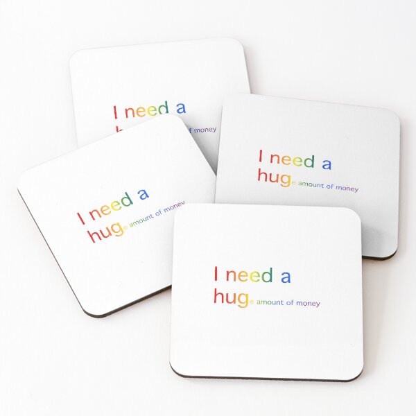 Item preview, I need a hug... (rainbow text) designed and sold by OlivDesignsCo.