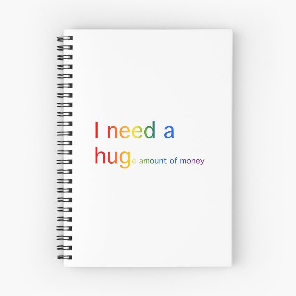 Item preview, I need a hug... (rainbow text) designed and sold by OlivDesignsCo.