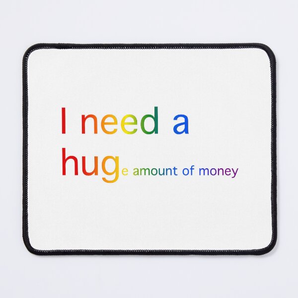 Item preview, I need a hug... (rainbow text) designed and sold by OlivDesignsCo.