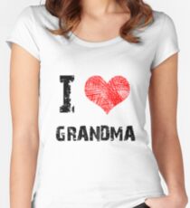 I Love Grandma Women's Fitted Scoop T-Shirt