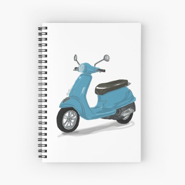 Blaue Vespa Spiralblock