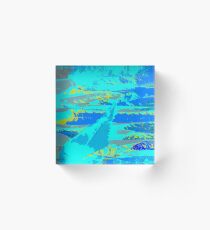 Fall in blue Acrylic Block