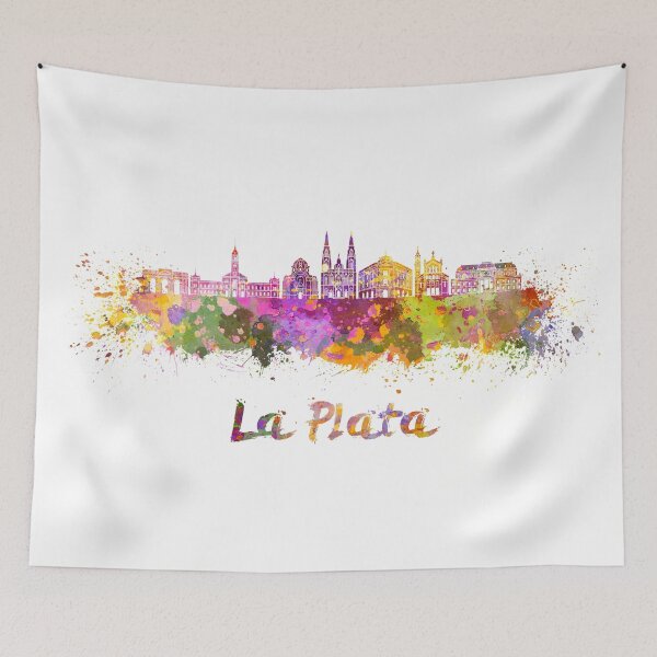 Item preview, La Plata skyline in watercolor designed and sold by paulrommer.
