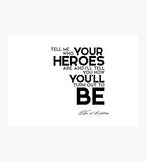 you become your heroes (v2) - warren buffett Photographic Print
