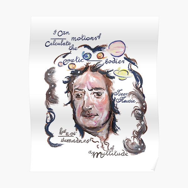 Kunstplakate Sir Isaac Newton INSPIRATIONAL MOTIVATIONAL QUOTE POSTER