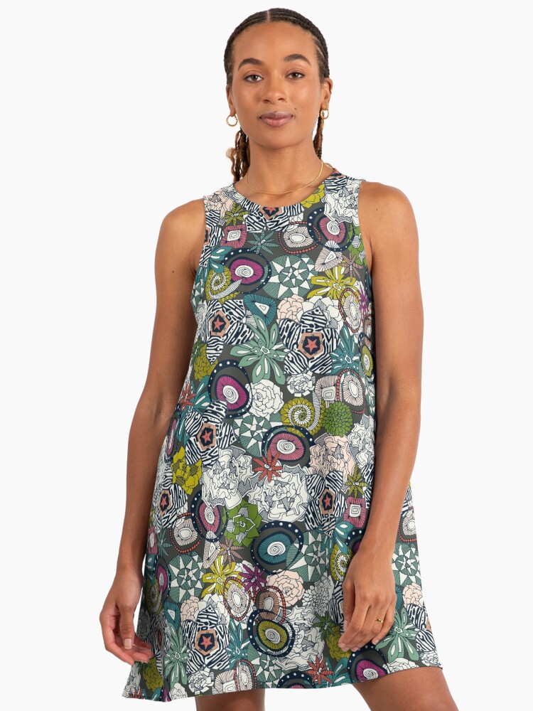 succulents multi dark" A-Line Dress for Sale by scrummy | Redbubble succulents multi dark" A-Line Dress for Sale by scrummy | Redbubble