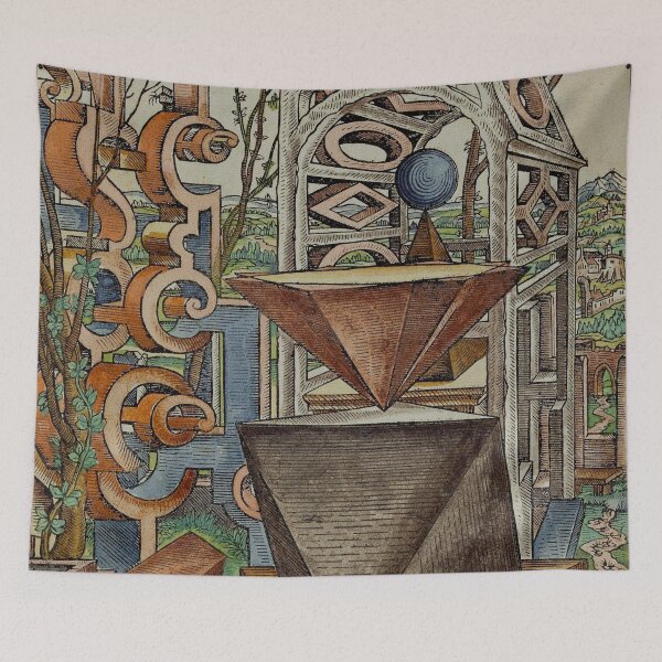 Item preview, Antique Geometric Landscape Illustration designed and sold by jadeandjester.