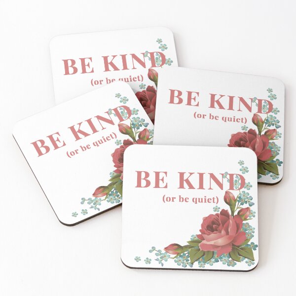 Item preview, Kind or Be Quiet with Roses and Phlox designed and sold by rhombusOnion.