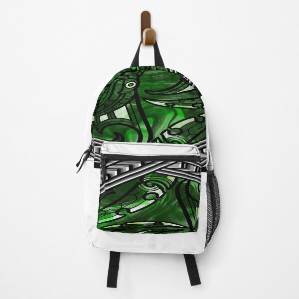 Item preview, TNT - manaia moko with carving pattern border - GREEN designed and sold by TNT-STYLEZ.