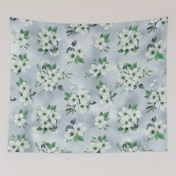 Item preview, Delicate white wildflowers watercolor designed and sold by Orianah.