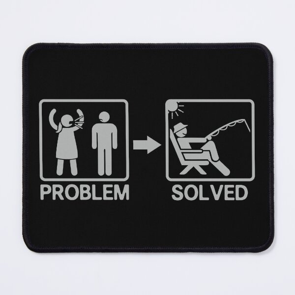 Item preview, Funny Fishing Yelling Wife Problem Solved Fisher Husband Humor Gift  designed and sold by alenaz.