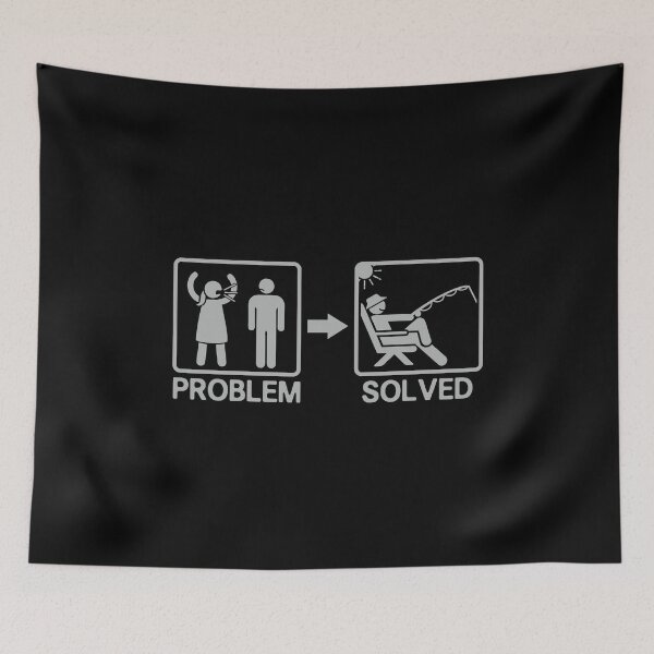 Item preview, Funny Fishing Yelling Wife Problem Solved Fisher Husband Humor Gift  designed and sold by alenaz.
