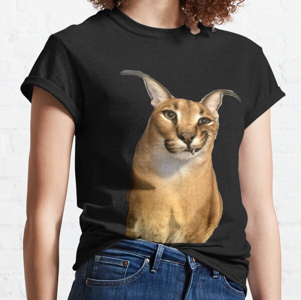 Big Floppa Meme Cat Caracal T-Shirt, Cool Funny Cats Caracals Glasses Gift,  Wild Animals Lover Birthday Christmas Presen