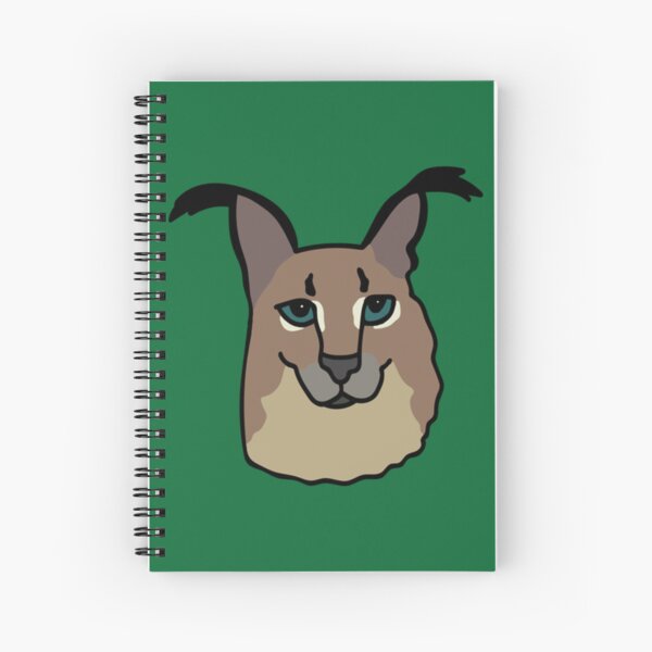 Big Floppa Meme Cute Caracal Cat: Plain Lined Journal Notebook, 120 Pages,  Medium 6 x 9 Inches, Printed Cover