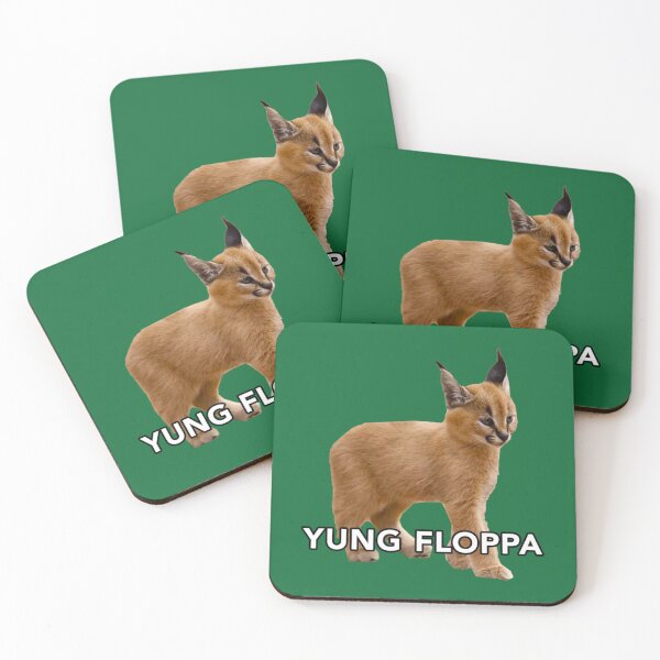 Item preview, Yung Floppa peeker meme peeking Big lil floppa baby caracal   designed and sold by SnazzyStockssds.