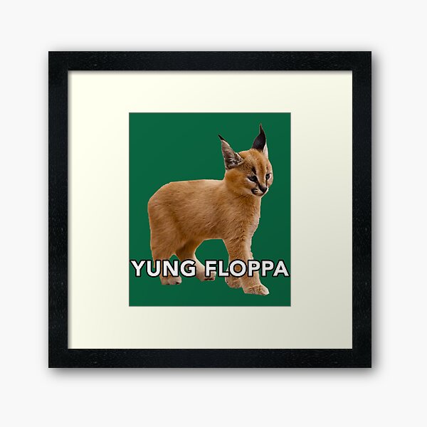 Item preview, Yung Floppa peeker meme peeking Big lil floppa baby caracal   designed and sold by SnazzyStockssds.