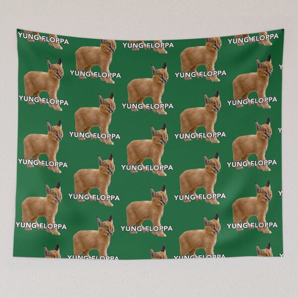 Item preview, Yung Floppa peeker meme peeking Big lil floppa baby caracal   designed and sold by SnazzyStockssds.