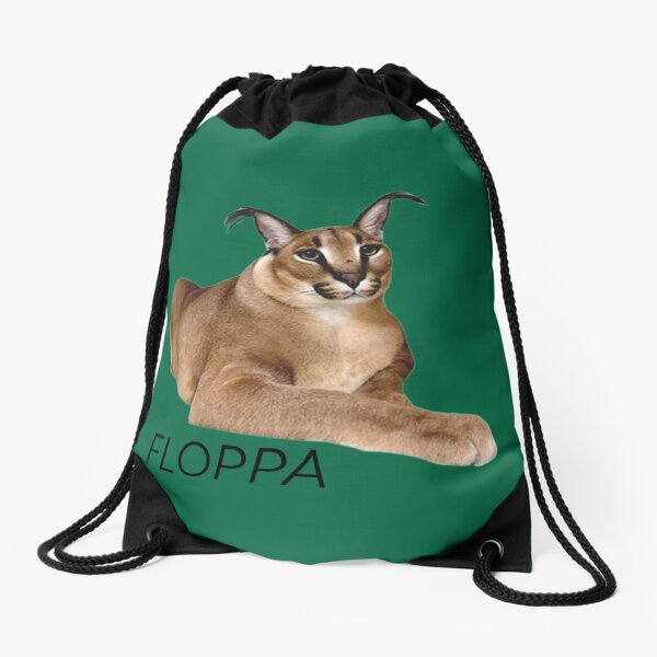 Big Floppa My Beloved Caracal Cat Meme Drawstring Bag