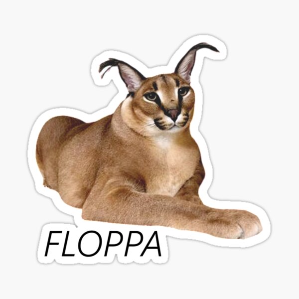 Zabloing Cat Meme - Zabloing Floppa Cat - Sticker