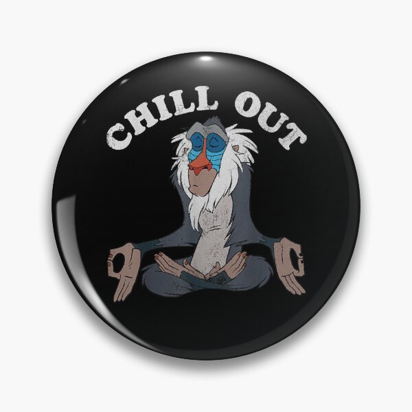 Item preview, Lion King Rafiki Chill Out Meditation Graphic  designed and sold by RONALDLMALCOM.