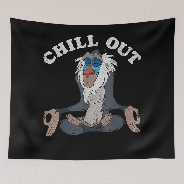 Item preview, Lion King Rafiki Chill Out Meditation Graphic  designed and sold by RONALDLMALCOM.