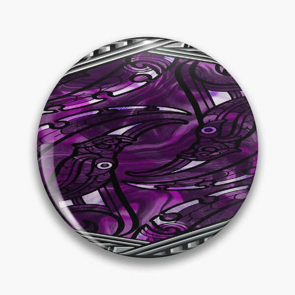 Item preview, TNT - manaia moko with carving pattern border - PURPLE designed and sold by TNT-STYLEZ.