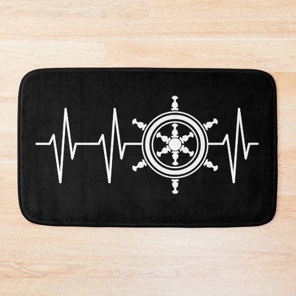 Item preview, Boat captain with heartbeat symbol - boat captain designed and sold by AndreMi.