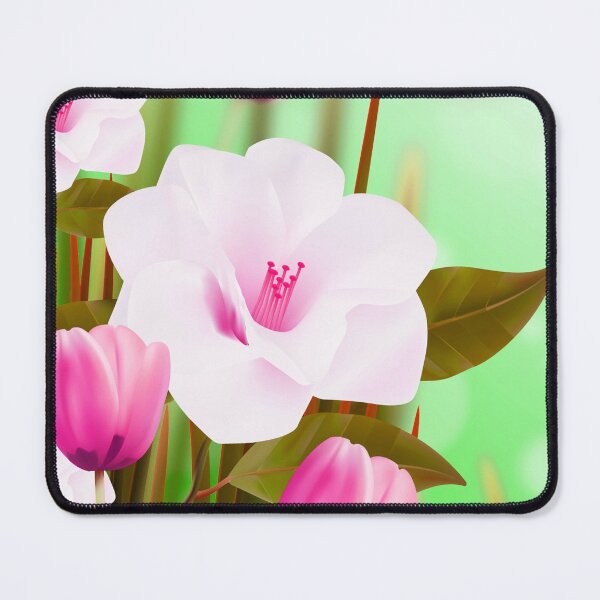 Item preview, White Pink Flowers Art  designed and sold by Tshirtstory.