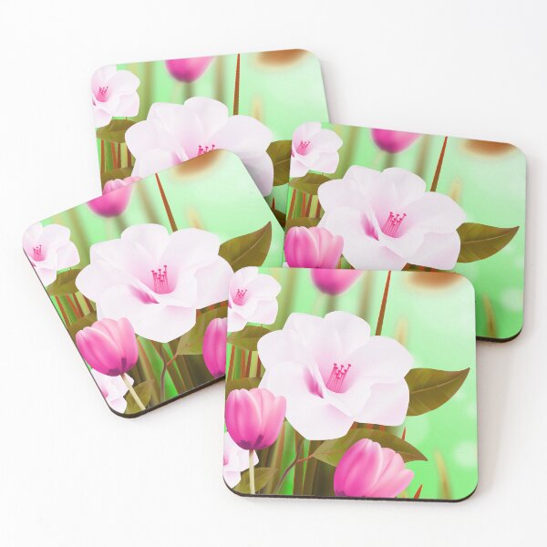 Item preview, White Pink Flowers Art  designed and sold by Tshirtstory.