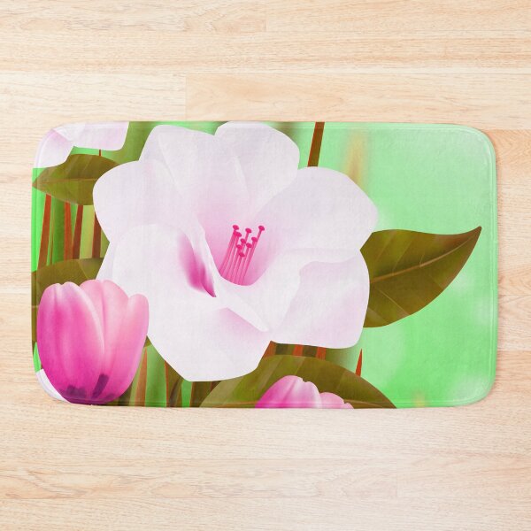 Item preview, White Pink Flowers Art  designed and sold by Tshirtstory.